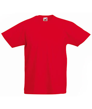 T-SHIRT ORIGINAL BAMBINO - FRUIT OF THE LOOM rosso T-SHIRT ORIGINAL BAMBINO - FRUIT OF THE LOOM rosso
